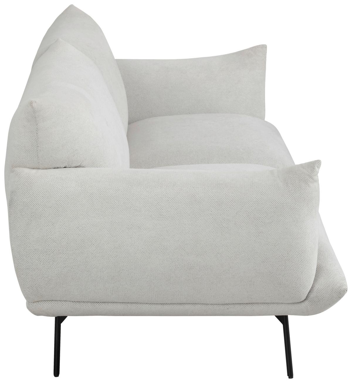 Sofa Honey - Creme/Schwarz, Trend, Textil (185/77/83cm) - P & B