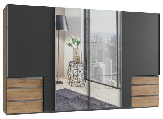 Schwebetürenschrank Level 36a B: 350cm Eiche - Eichefarben/Graphitfarben, Basics, Holzwerkstoff (350,00/216,00/65,00cm) Schwebetürenschrank Level 36a B: 350cm Eiche - Eichefarben/Graphitfarben, Basics, Holzwerkstoff (350,00/216,00/65,00cm)