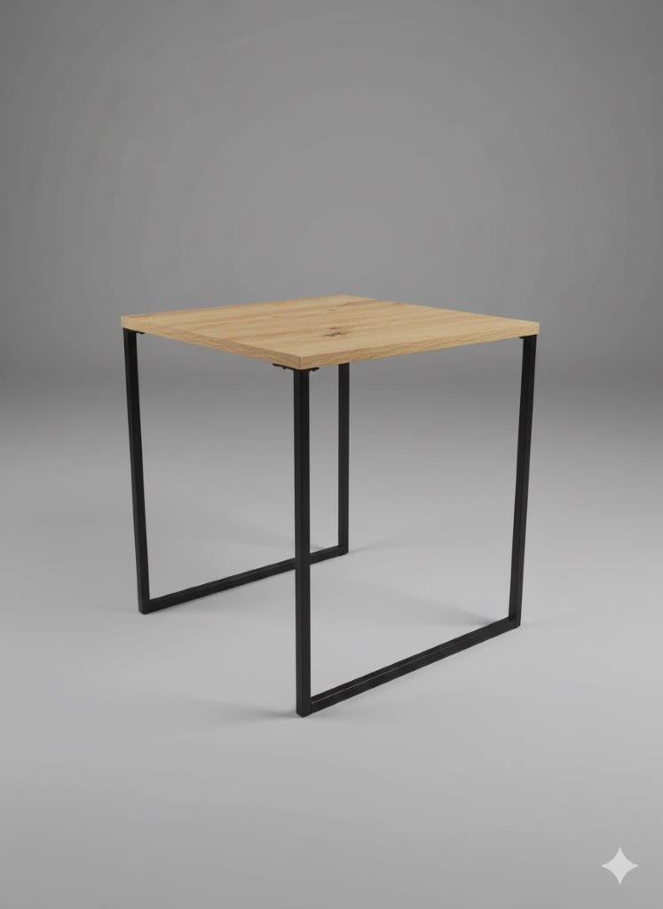 Dohányzóasztal Arkadia - fekete/Artisan tölgy, Modern, faalapú anyag/fém (45/50/45cm)