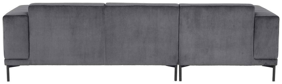 Ecksofa Erno Grau S: 262 cm - Schwarz/Grau, Design, Textil (262/183cm) - MID.YOU