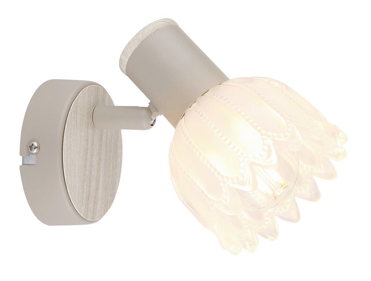 Strahler Exkl. E14, 40w - Sandfarben, KONVENTIONELL, Glas/Metall (9/12cm) - Globo