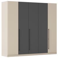 Kleiderschrank Safari B: 226 cm - Champagner/Eiche Artisan, KONVENTIONELL, Holzwerkstoff (226/229/54cm)
