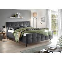 Polsterbett Mario C 180x200 Cm Anthrazit - Anthrazit/Schwarz, Basics, Holzwerkstoff/Textil (180/200cm) - MID.YOU