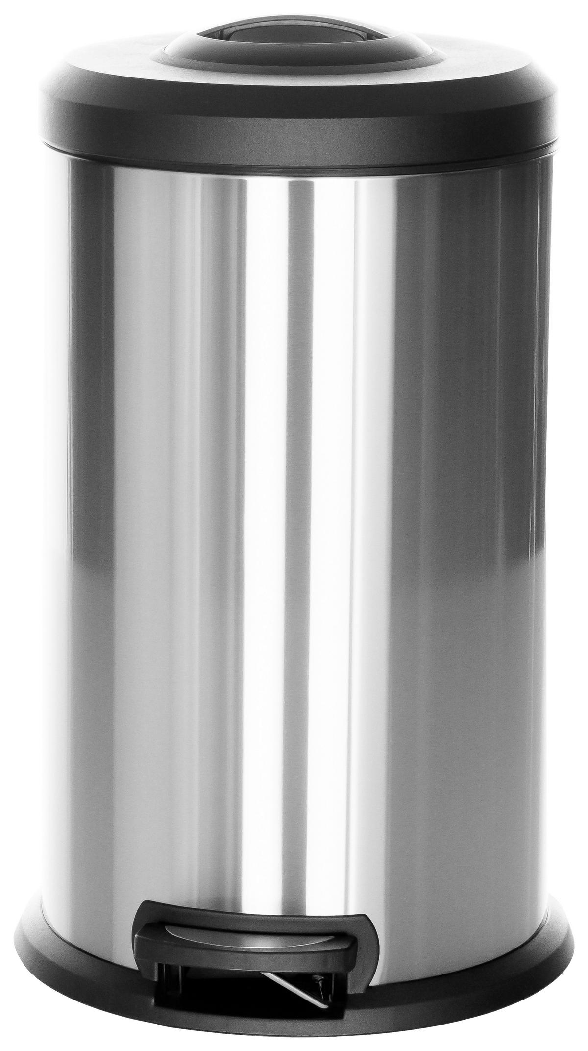 Abfallsammler Clean X - Silberfarben/Schwarz, Basics, Kunststoff/Metall (38/62-96/38cm) - MID.YOU