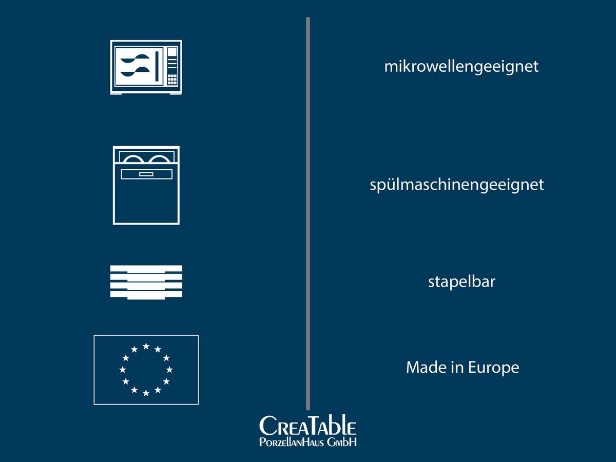 Servierset Victoria Porzellan 2x Schalen, 1x Platte - Weiß, Basics, Keramik - Creatable