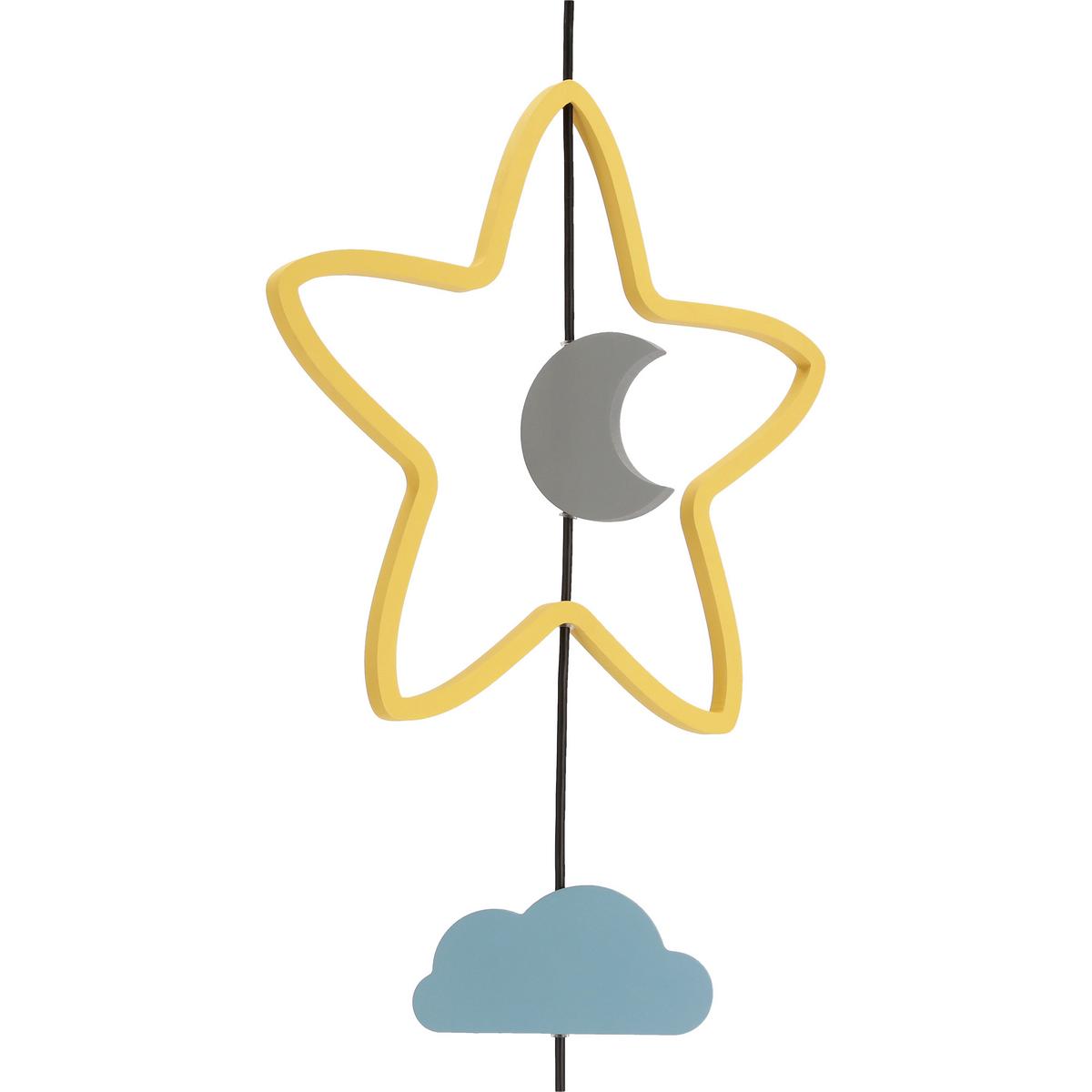 Kinderhängeleuchte 33-27528 Trio Shs - Multicolor, Basics, Holzwerkstoff/Metall (100/36/100cm)