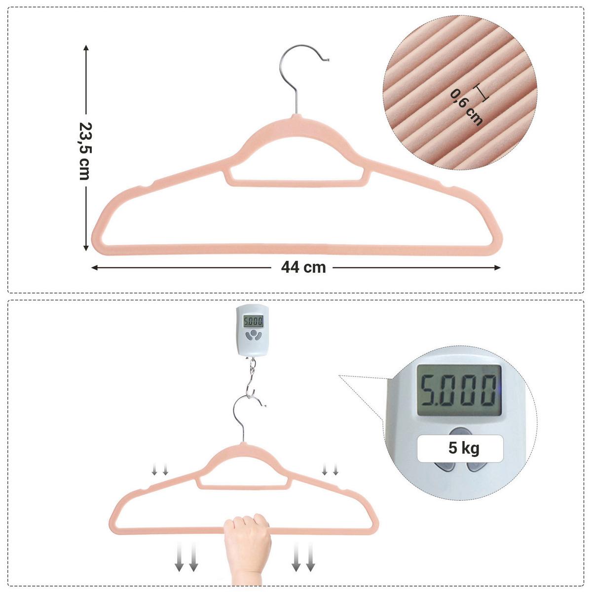 Kleiderbügel Rosa B: 42,7 Cm - Rosa, Basics, Kunststoff/Metall (42,7/22/0,6cm)