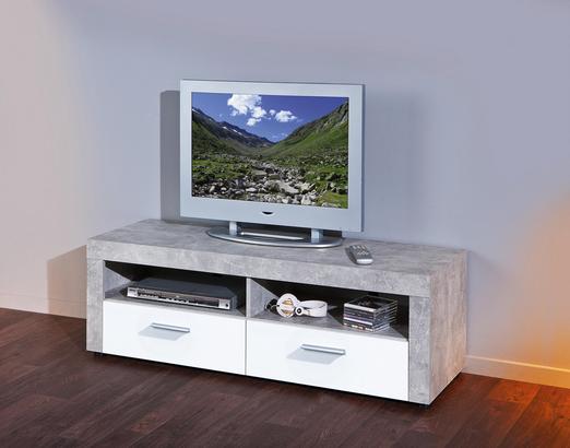 TV-Lowboard mit zwei Schubladen TV-Lowboard mit zwei offenen Fächern