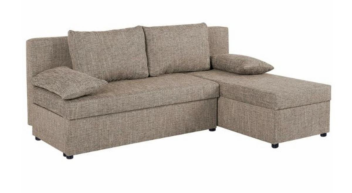 Rohová sedačka JON,cappuccino, obojstranná,lôžko,úl.priestor - čierna/cappuccino, Design, textil/plast (195/147cm) - Based