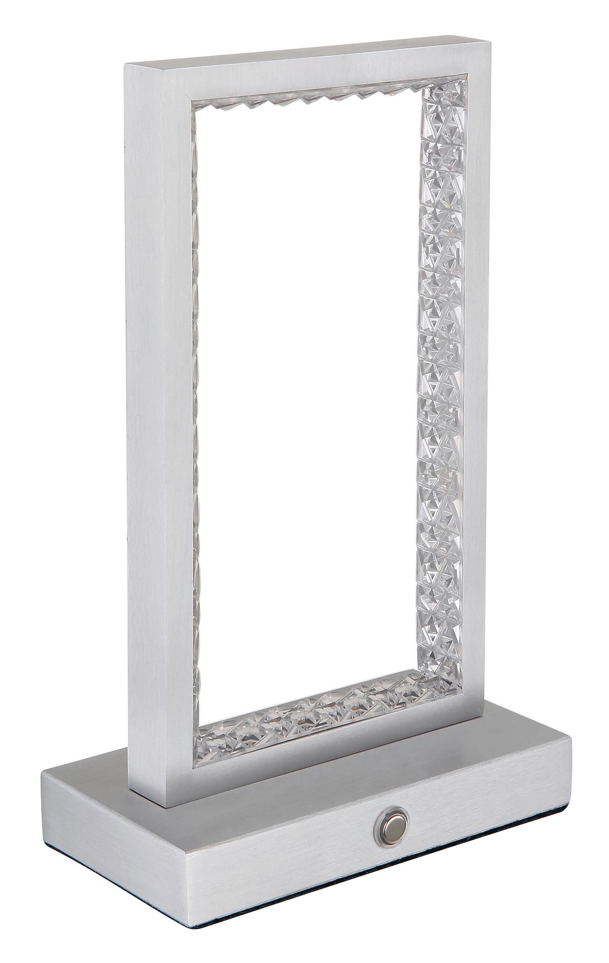 Akku-tischleuchte 24008a - Klar, Design, Kunststoff/Metall (14/7,5/23cm) - Globo