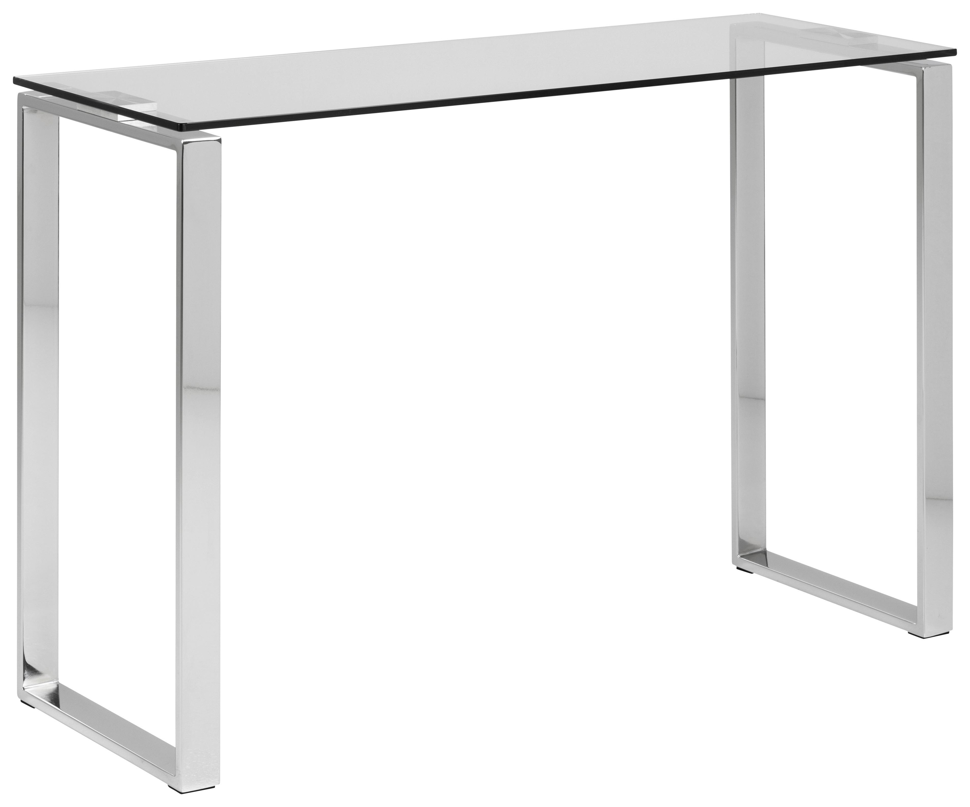 Konzolový stolek KATRINE - čiré/barvy chromu, Trend, kov/sklo (110/76/40cm) - Ambia Home