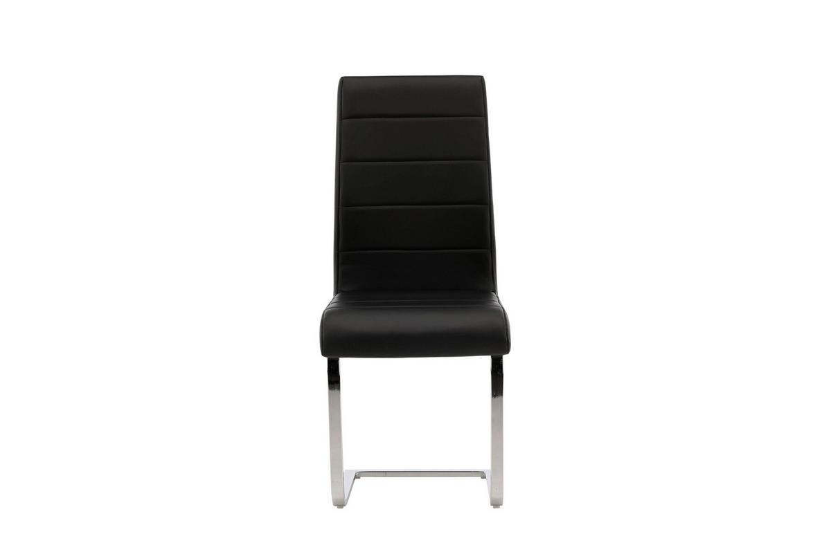 Tempo Schwingstuhl-Set Schwarz/Silberfarben B: 44 cm - Silberfarben/Schwarz, MODERN, Kunststoff/Metall (44/102/48cm) - Livetastic