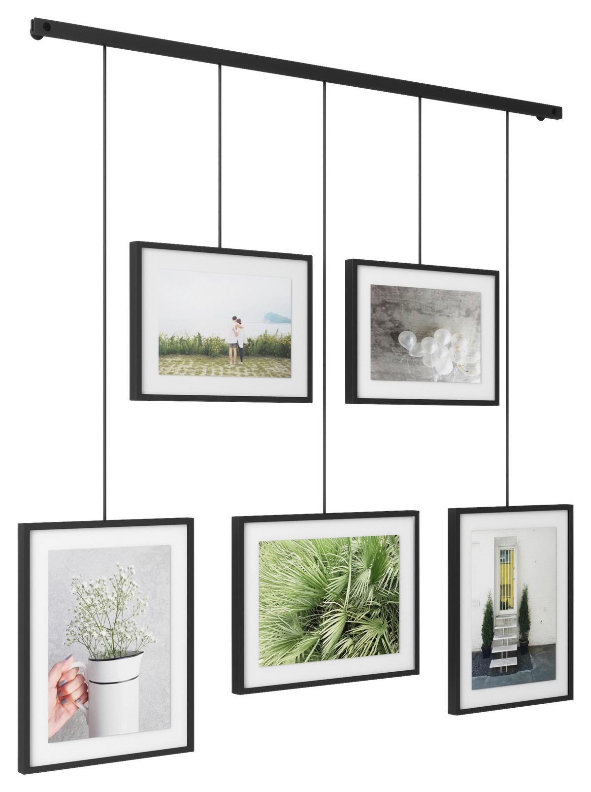 Collagen-Bilderrahmen Schwarz B: 79,4 cm - Schwarz, Design, Glas/Metall (79,4/3,18/69,5cm) - Umbra