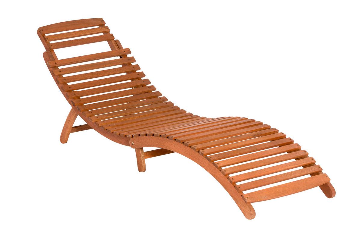 Bäderliege Ipanema Echtholz Klappbar Mit Polsterauflage - Rot/Creme, ROMANTIK / LANDHAUS, Holz/Textil (178/54/70cm) - Gardenson