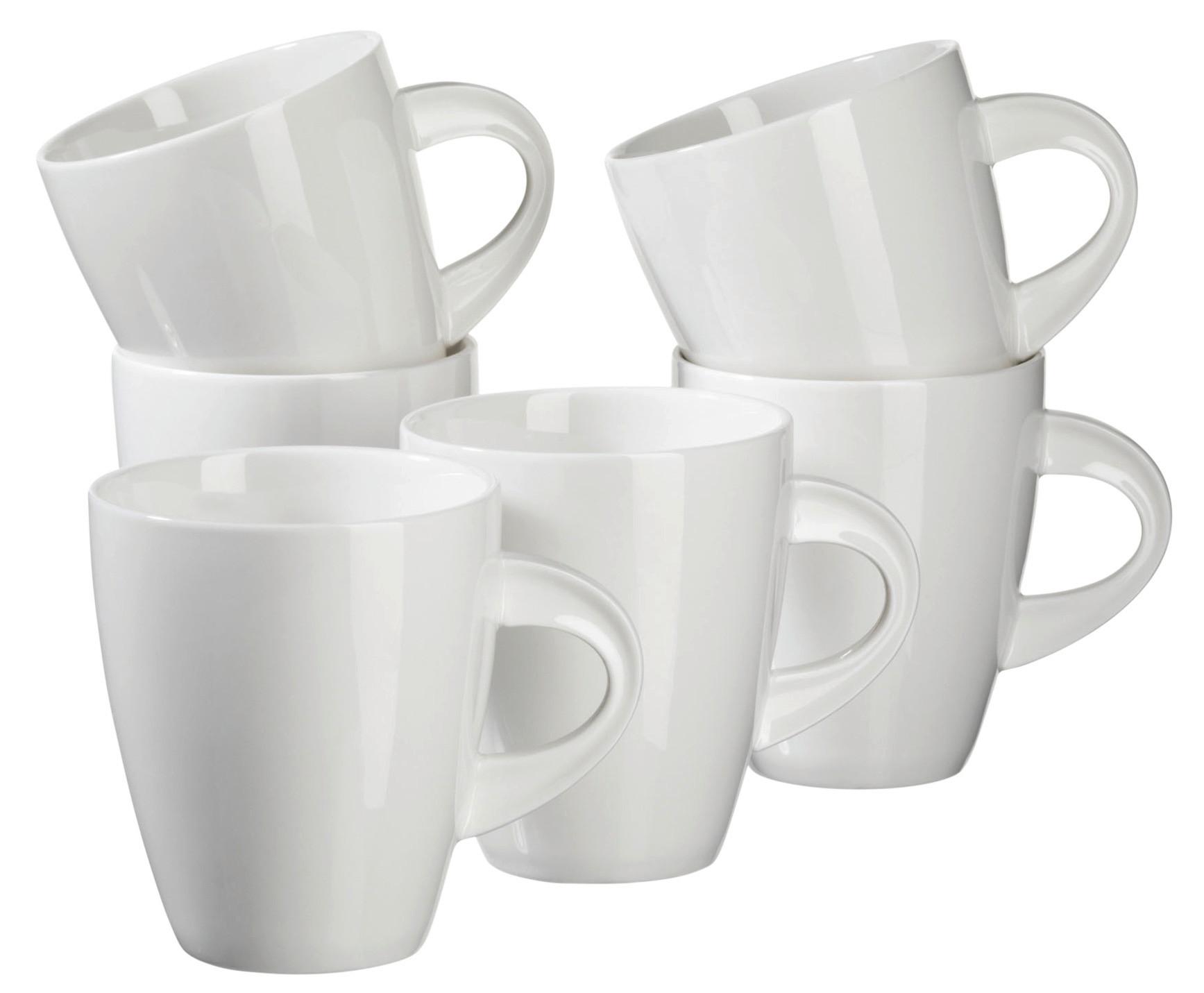 Kaffeebecherset La Musica Weiß F: 400 ml - Weiß, Basics, Keramik (400ml) - Mäser