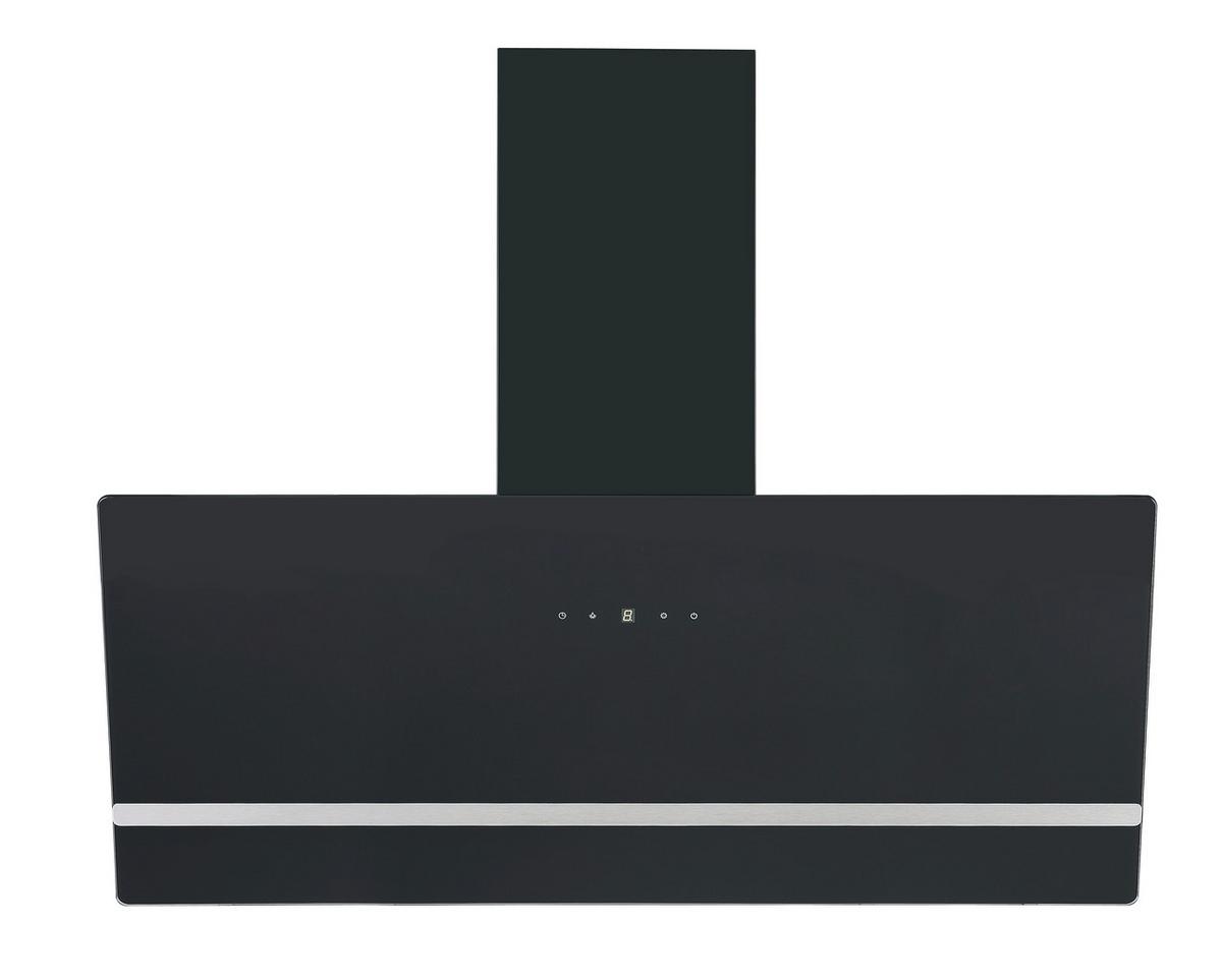 Dunstabzugshaube Schwarz B: 90 Cm - Schwarz, Basics, Glas (90/111.60/29.6cm) - PKM