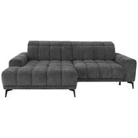 Rohová sedačka LAYA, levá, antracitová žinylka KANSAS - antracitová, Moderní, textil (155/250cm) - Premium Living