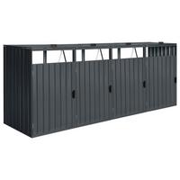 Mülltonnenbox A093.010.40 - Anthrazit, KONVENTIONELL, Metall (80/122/320cm) - Ambia Garden