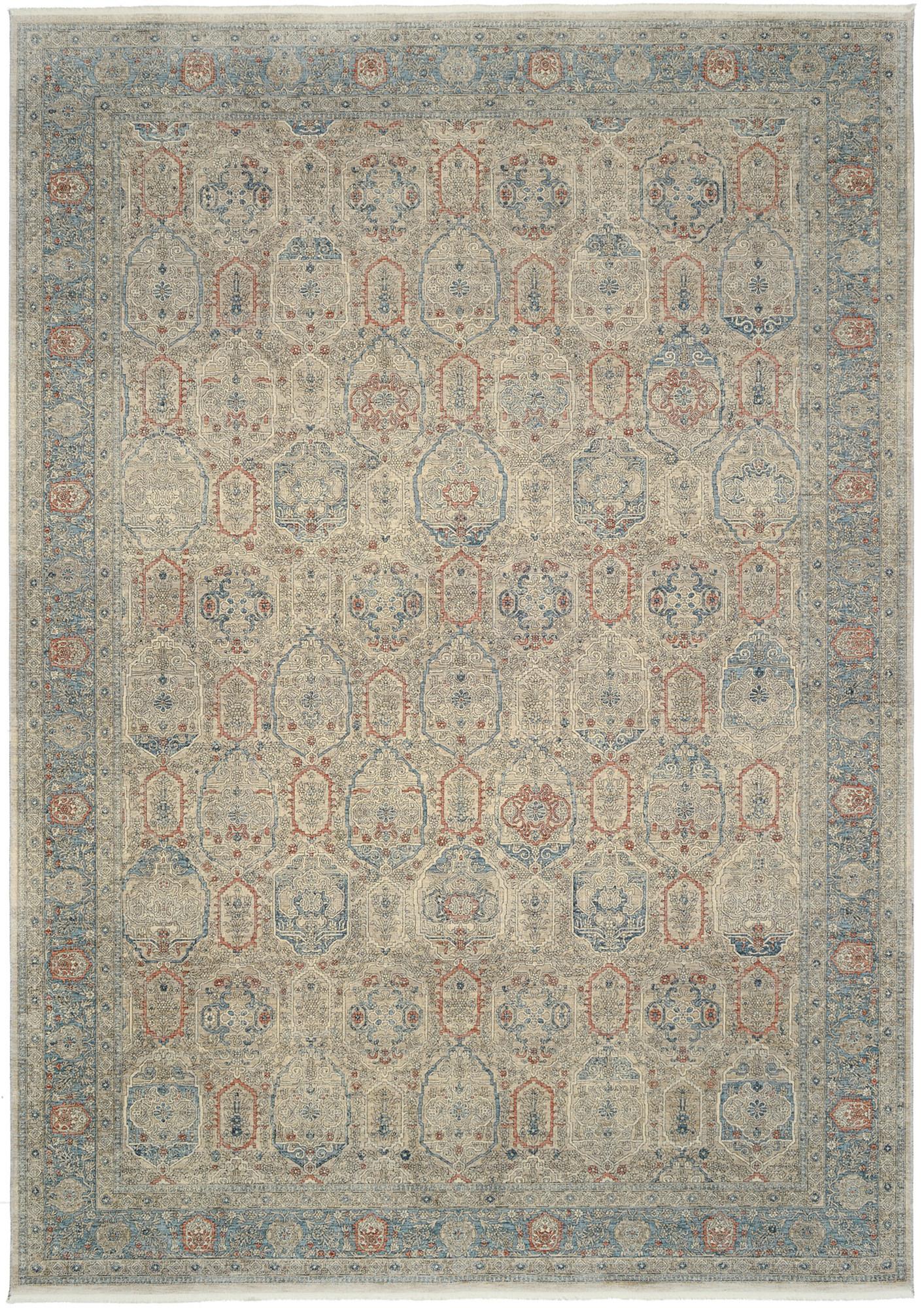 Orientteppich Grand Fashion 02 - Blau/Grau, Design, Textil (65/130cm) - Cazaris