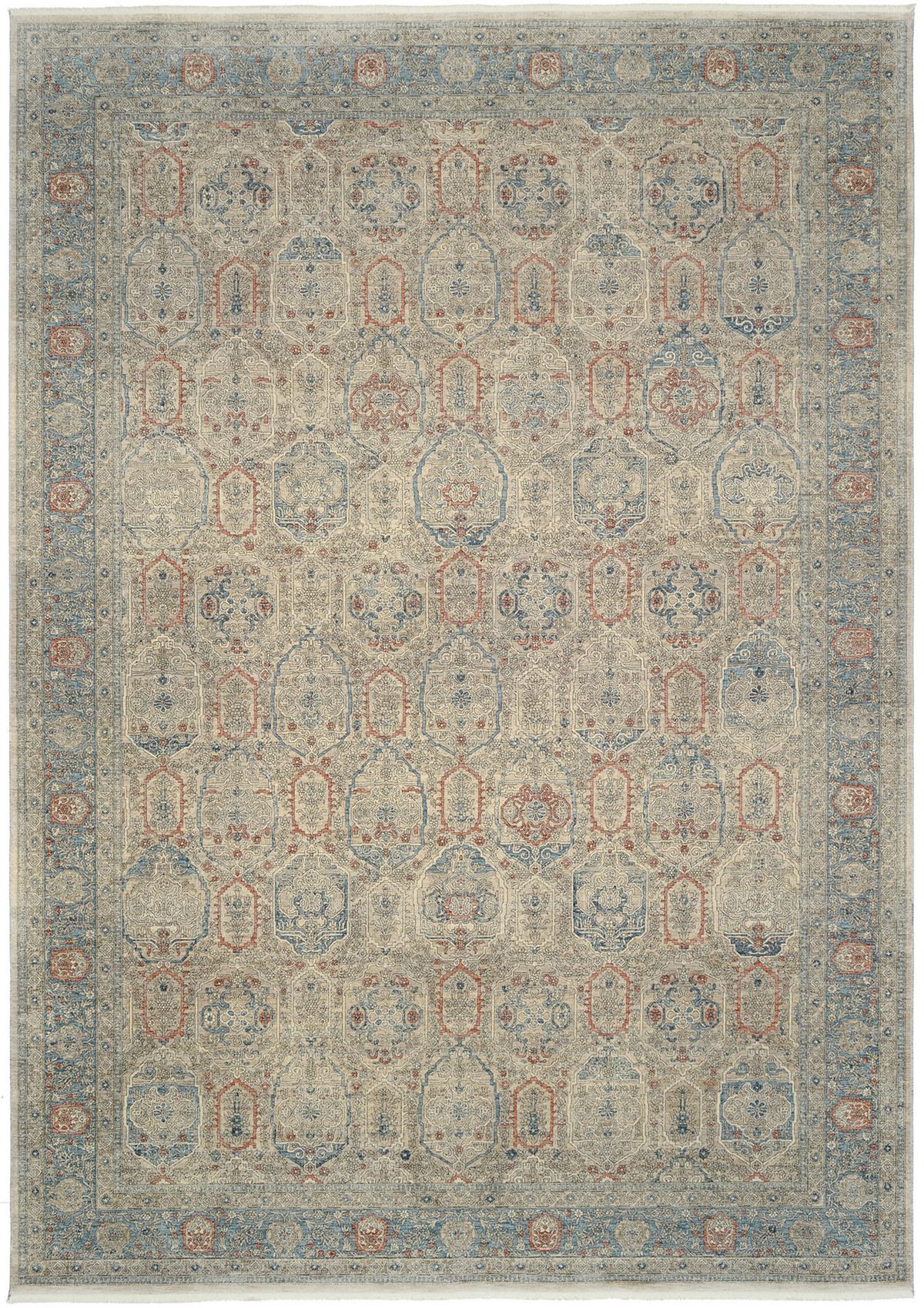 Orientteppich Grand Fashion 02 - Blau/Grau, Design, Textil (65/130cm) - Cazaris