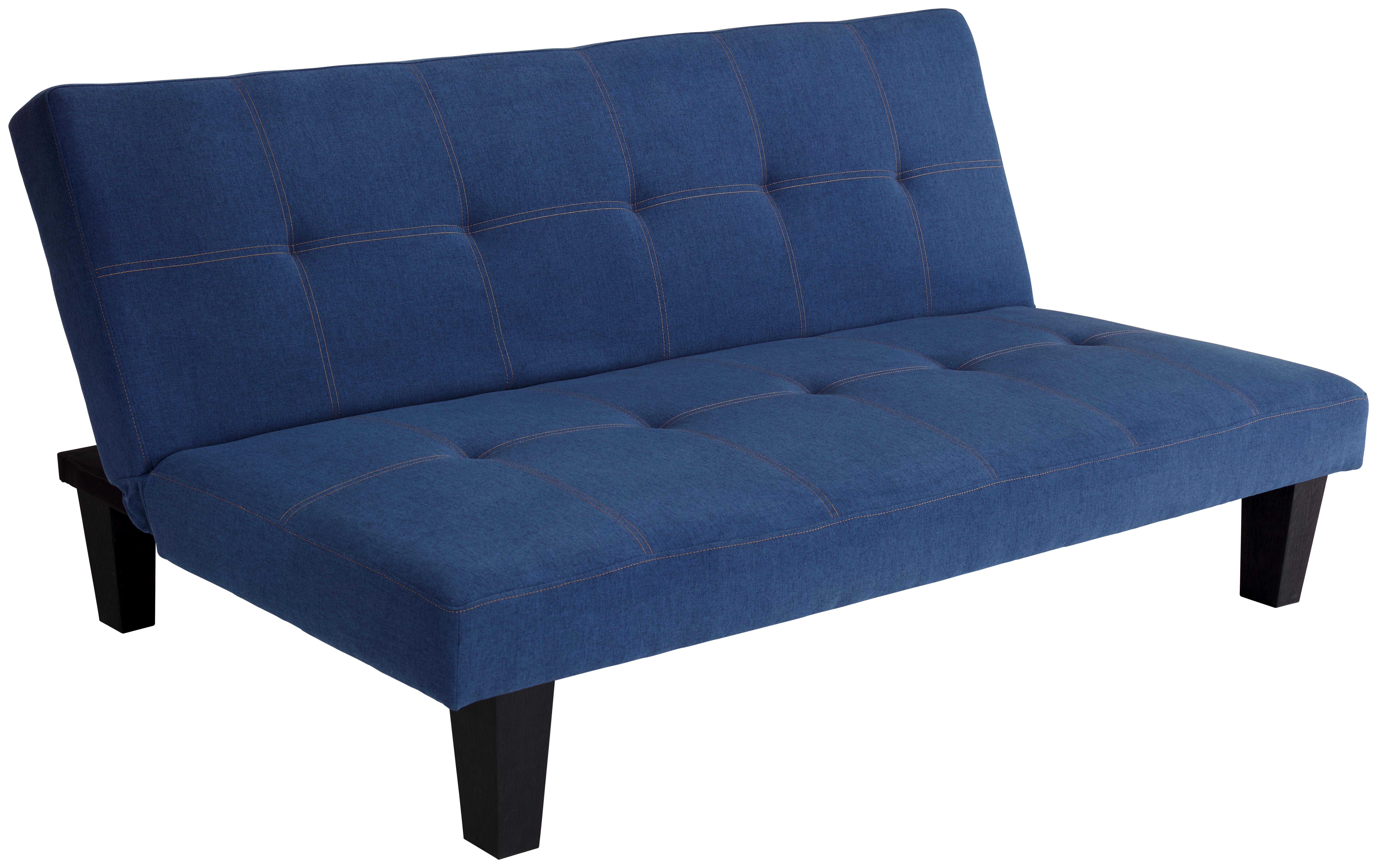 Kanapéágy Malta - Kék, Basics, Műanyag/Fa (180/76/91cm) - Ombra