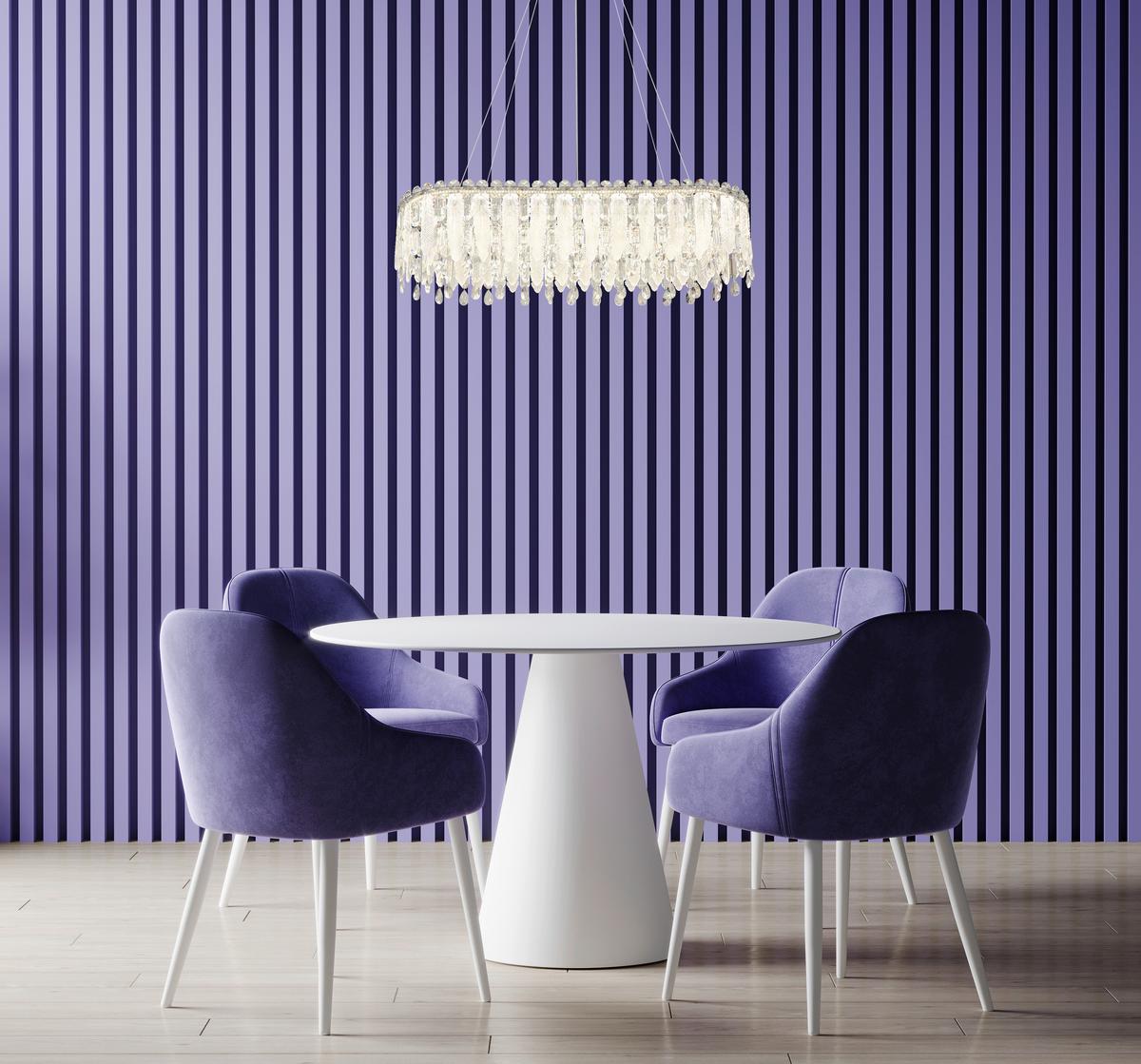 LED-Hängeleuchte inkl. Fernbedienung - Klar/Chromfarben, LIFESTYLE, Glas/Kunststoff (99/36/120cm) - Globo