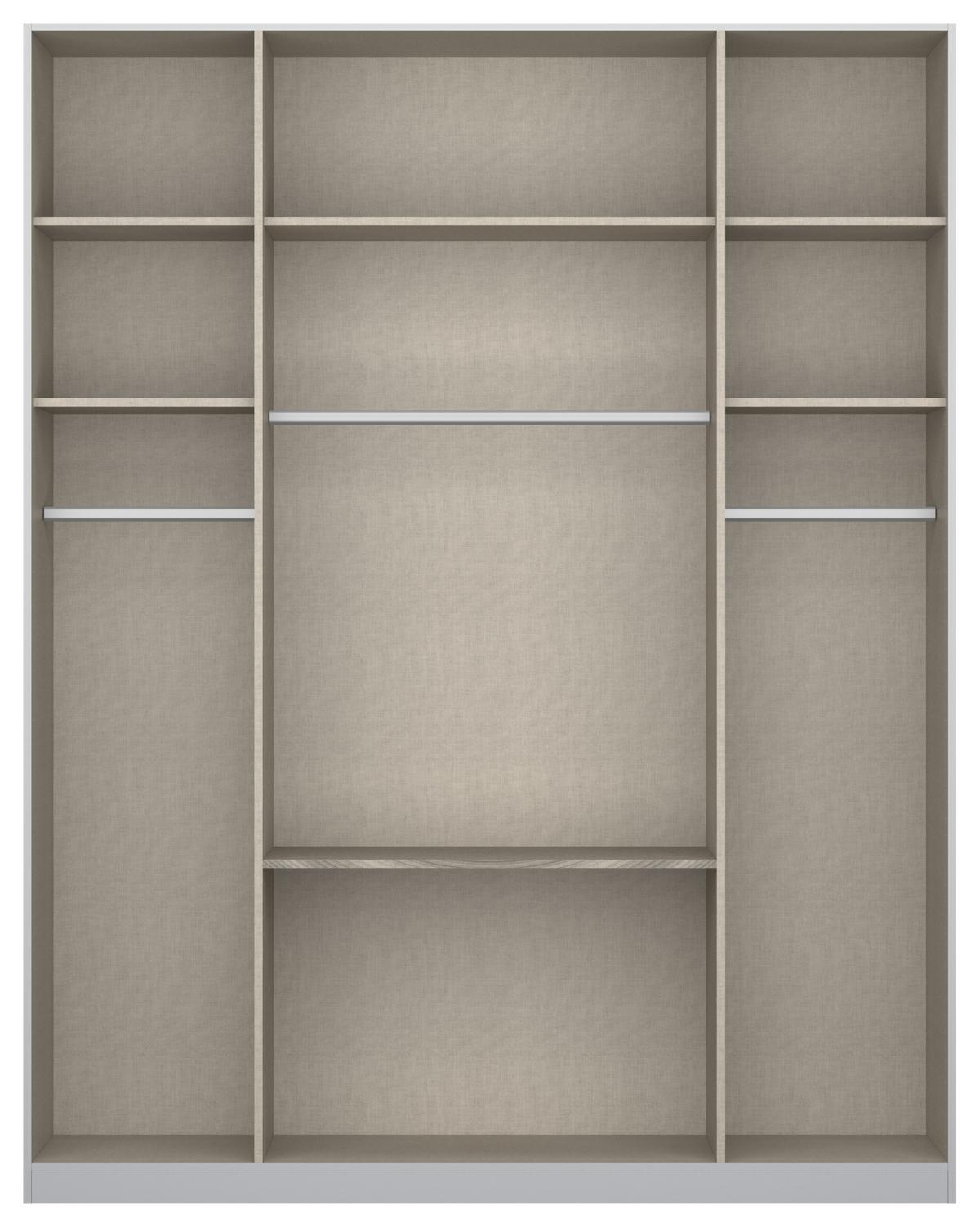Drehtürenschrank mit Schubladen 181 cm Alabama Extra Hellgrau - Hellgrau/Eiche Artisan, MODERN, Holzwerkstoff (181/229/54cm)