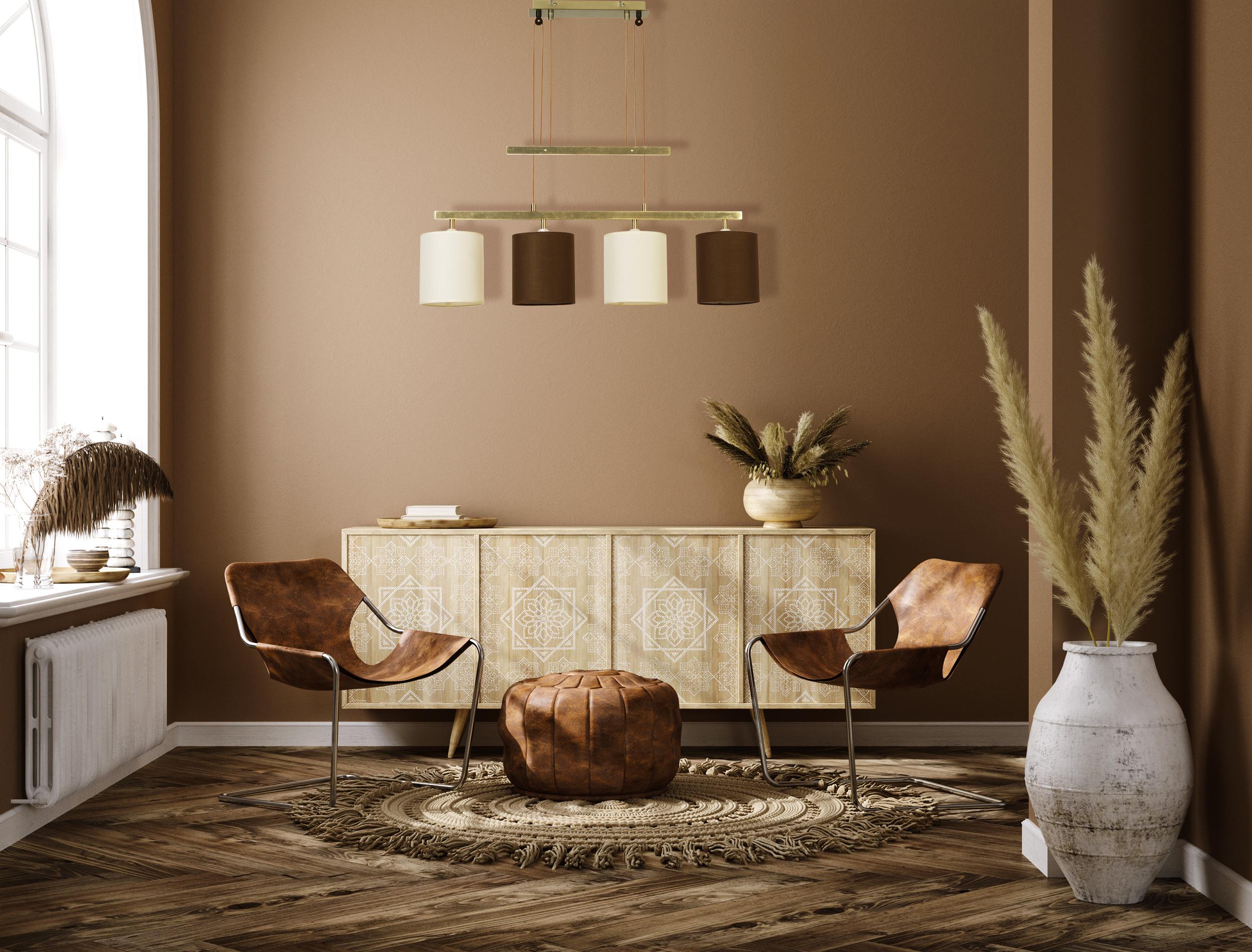 Hängeleuchte 7090548 braun weiß