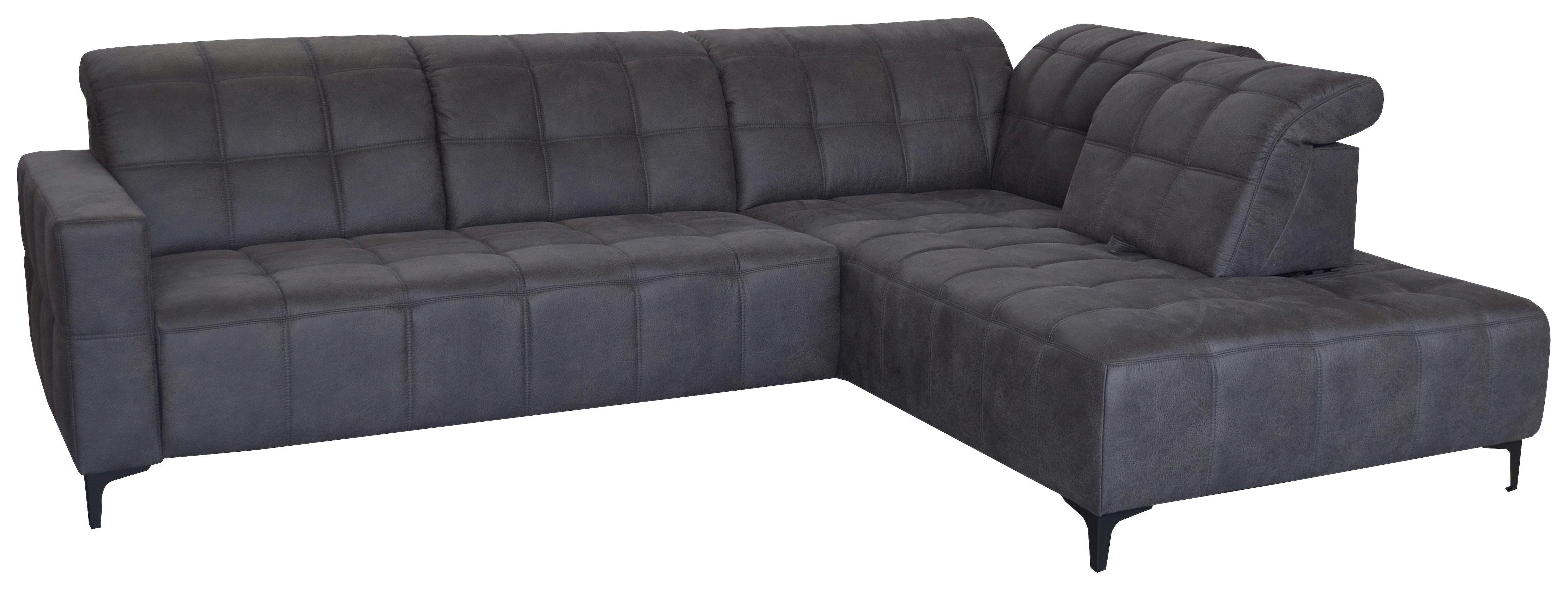 Sedacia Súprava Panama - čierna/sivá, Moderný, textil (304/216cm) - Premium Living