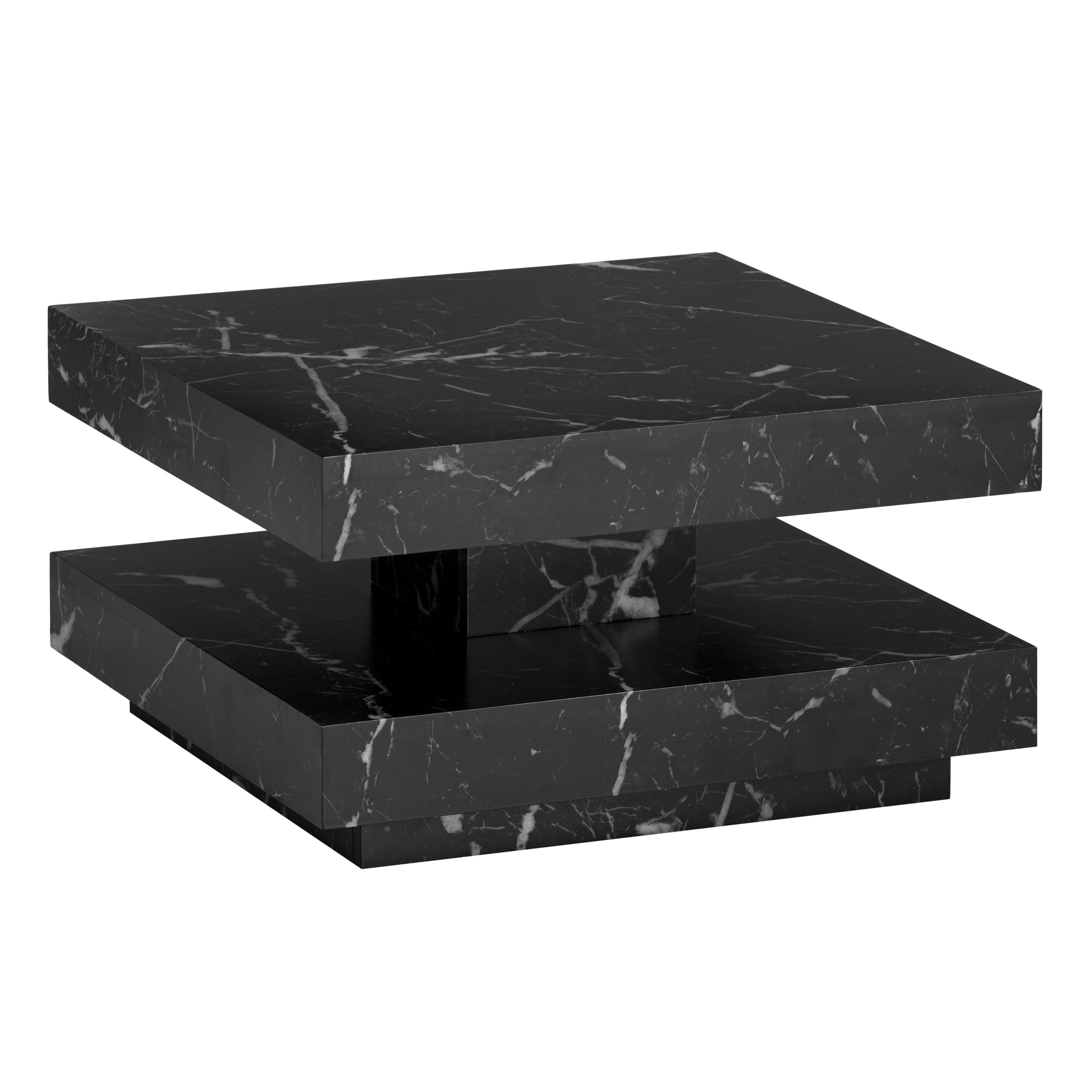 Couchtisch Schwarz L: 60 cm - Schwarz, Design, Holzwerkstoff (60/60/34cm) - Livetastic