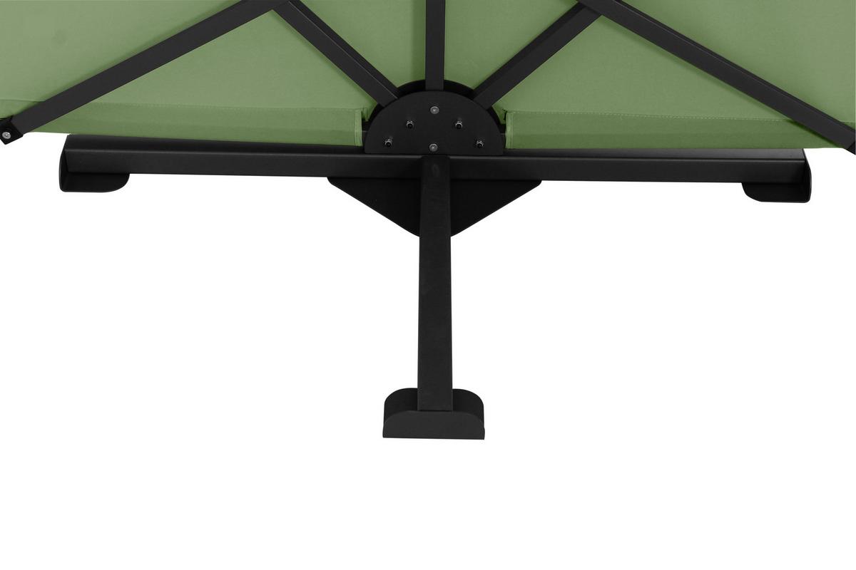 Sichtschutz Grün/Anthrazit Bh 280 X 150 cm - Anthrazit/Olivgrün, KONVENTIONELL, Textil/Metall (280/150cm) - Siena Garden