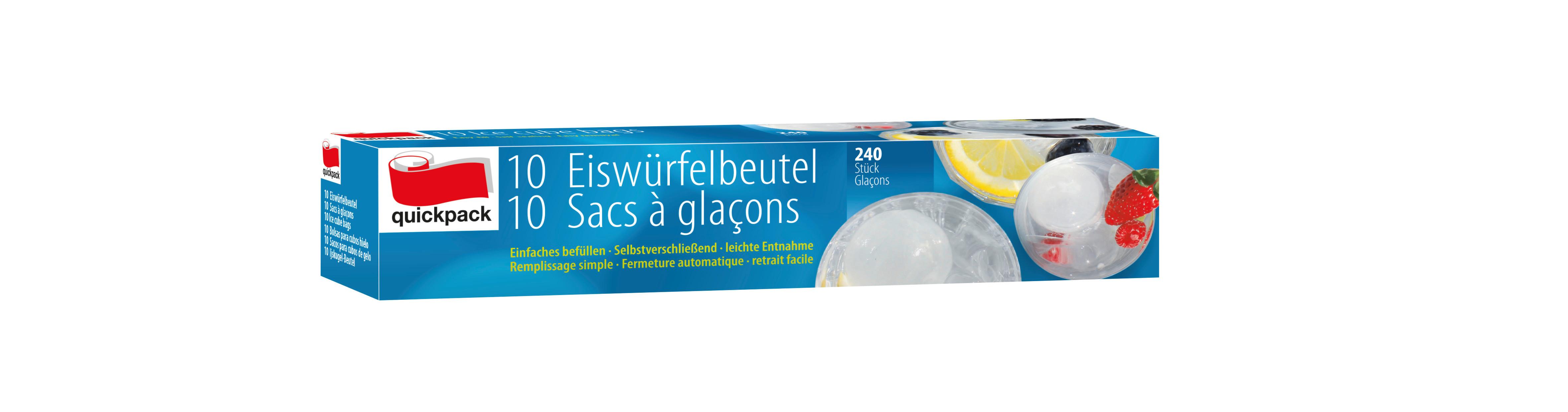 Eiswürfelbeutel Ice - Hellblau, Basics, Kunststoff (20/30,5cm) - Quick Pack