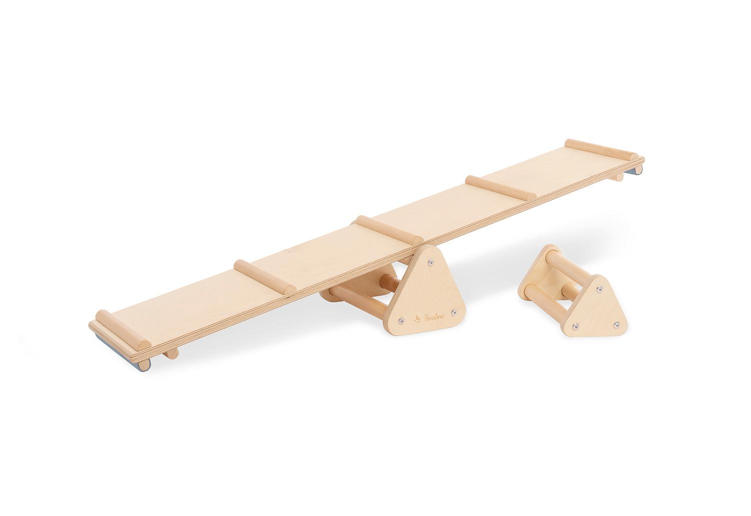 Motorikspiel Balancewippe und Balken Kari - Birkefarben/Buchefarben, Basics, Holz (115/20/5cm) - Pinolino