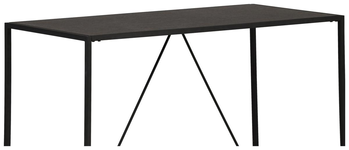 Bartisch Brea - Schwarz, Design, Holzwerkstoff/Metall (120/60/105cm) - Livetastic