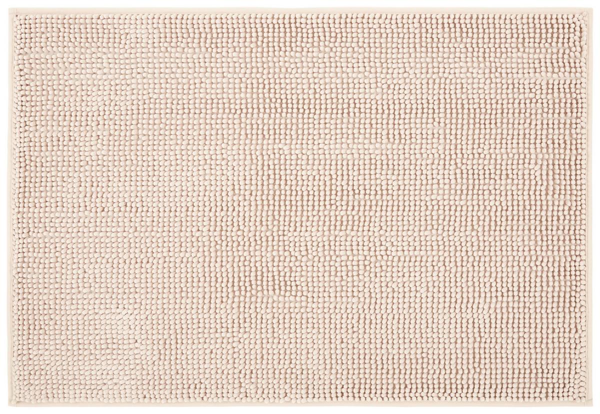 Badematte Anke 60x90 cm Beige Rutschhemmend - Beige, KONVENTIONELL, Textil (60/90cm) - Luca Bessoni