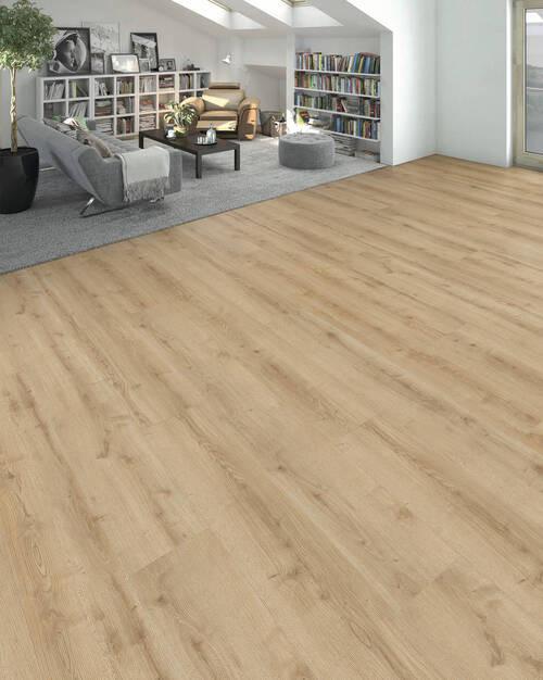 Designboden Hellbraun Lhd. Stärke 8mm - Hellbraun, Basics, Holzwerkstoff (24.3/220cm) - Living by HARO