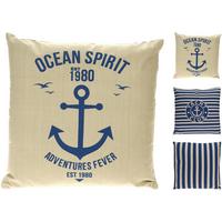 DEKORAČNÍ POLŠTÁŘ OCEAN - béžová, textil (45/45/8cm)