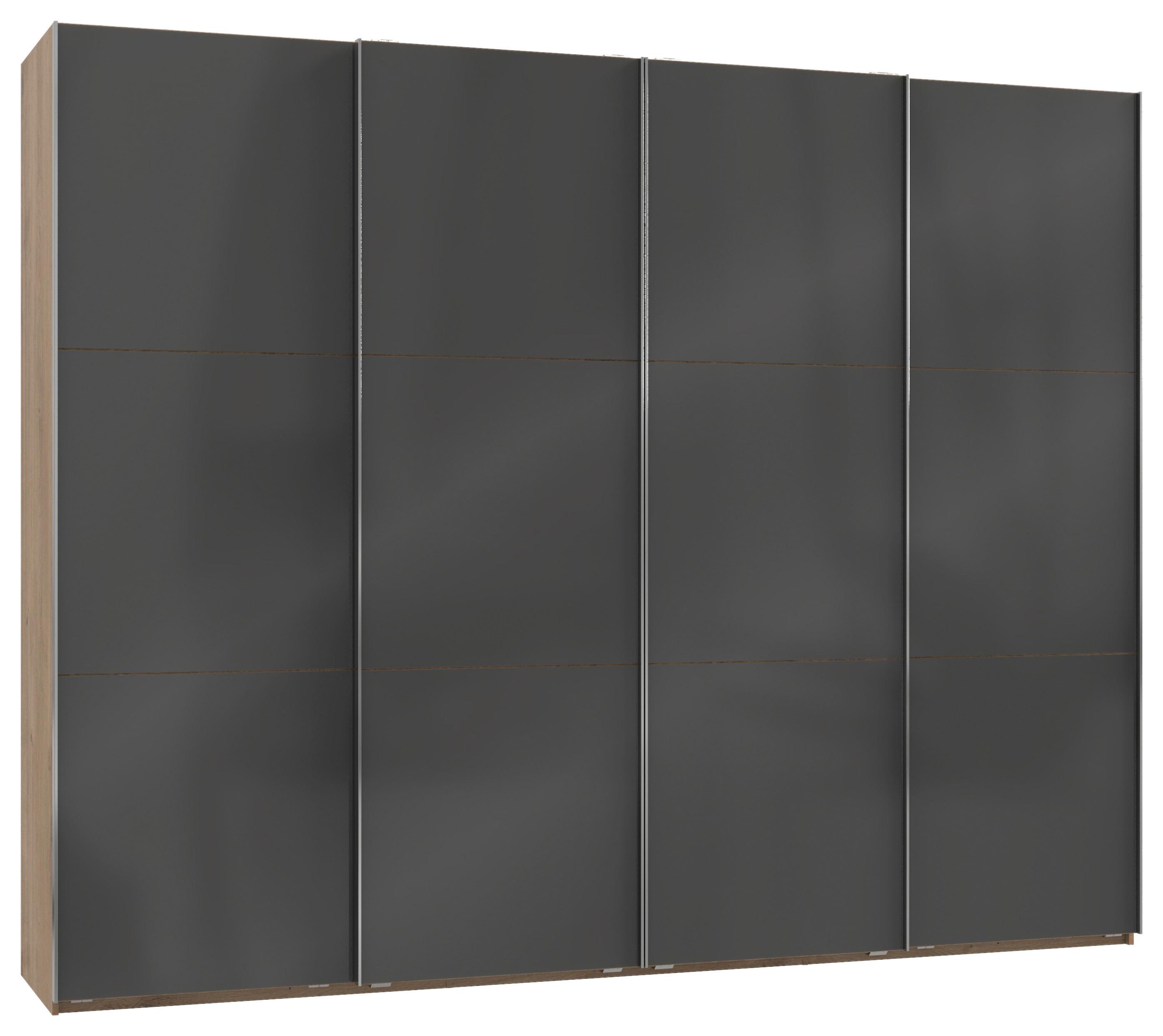 Schwebetürenschrank B: 300 Cm Level 36c Grau/eiche Dekor - Eichefarben/Grau, MODERN, Holzwerkstoff (300/236/65cm) - MID.YOU