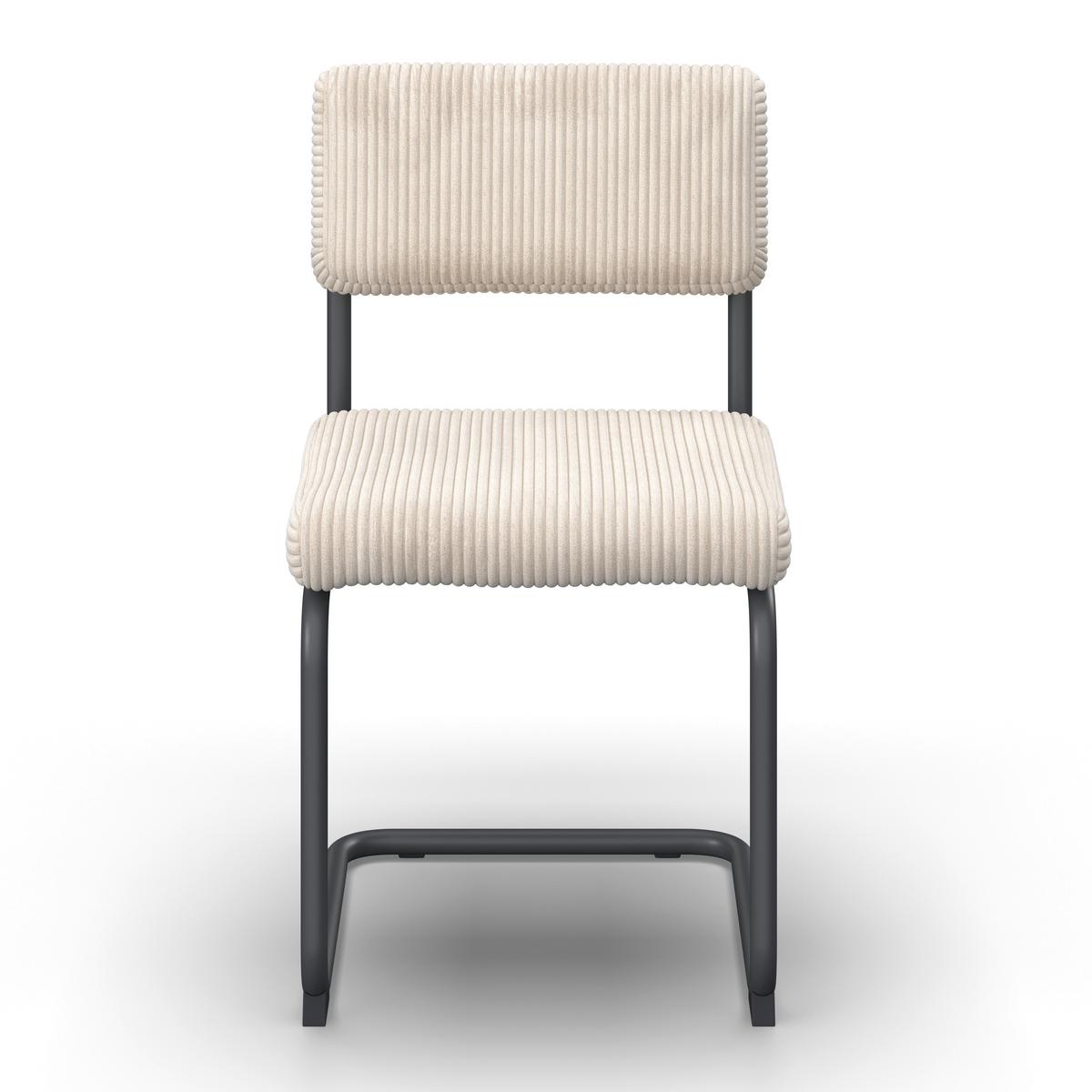 HOUPACÍ ŽIDLE ALFREDO - černá/béžová, Moderní, kov/dřevo (47/86/56cm) - Bessagi Home