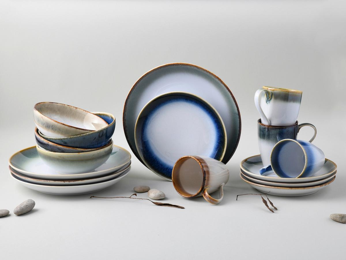 Kombiservice Keramik 4 Personen Geschirr Set - Multicolor, Basics, Keramik (34/31/33cm) - Creatable