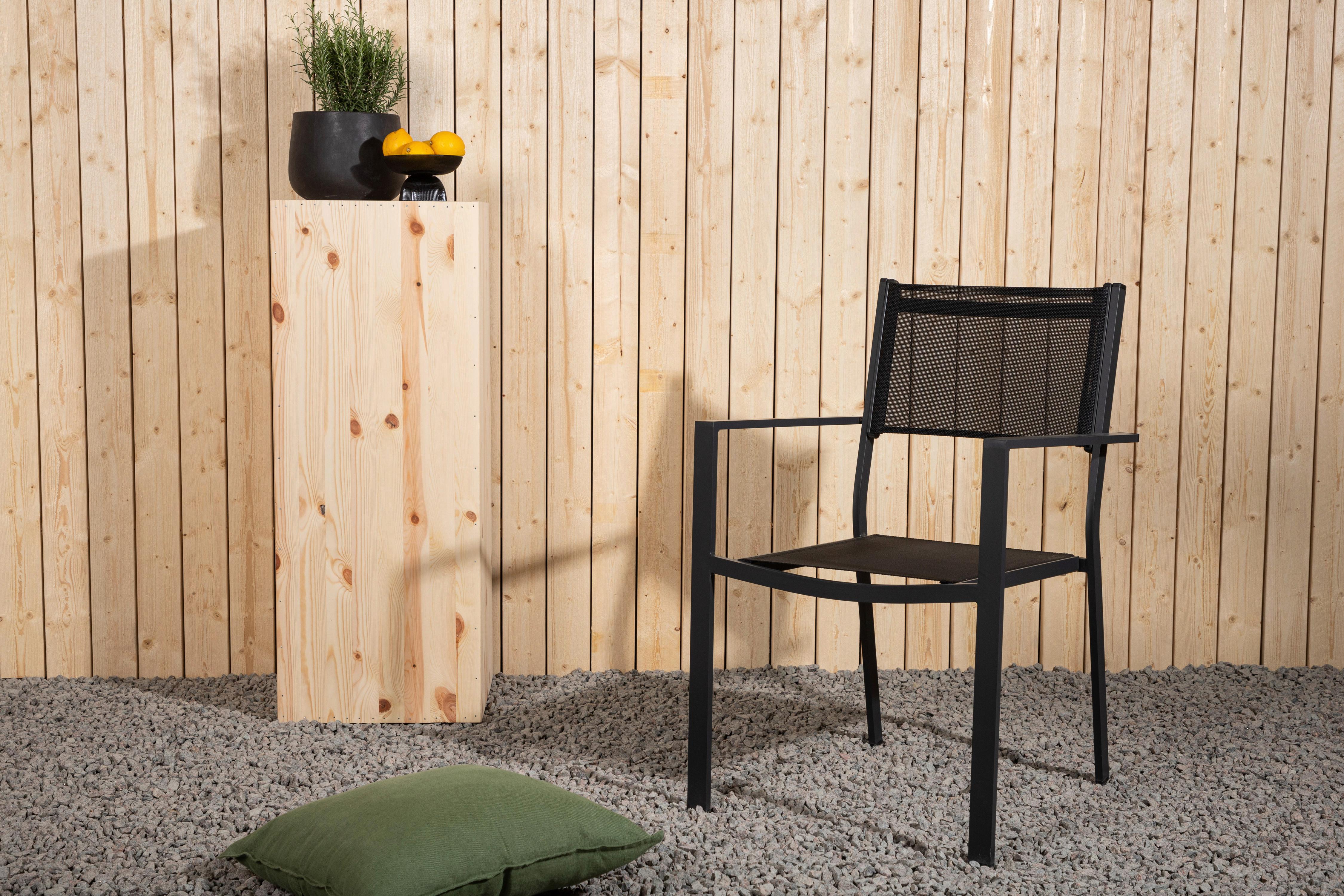 Stapelsessel Copacabana - Schwarz, KONVENTIONELL, Textil/Metall (56.5/88/61cm) - Gardenson