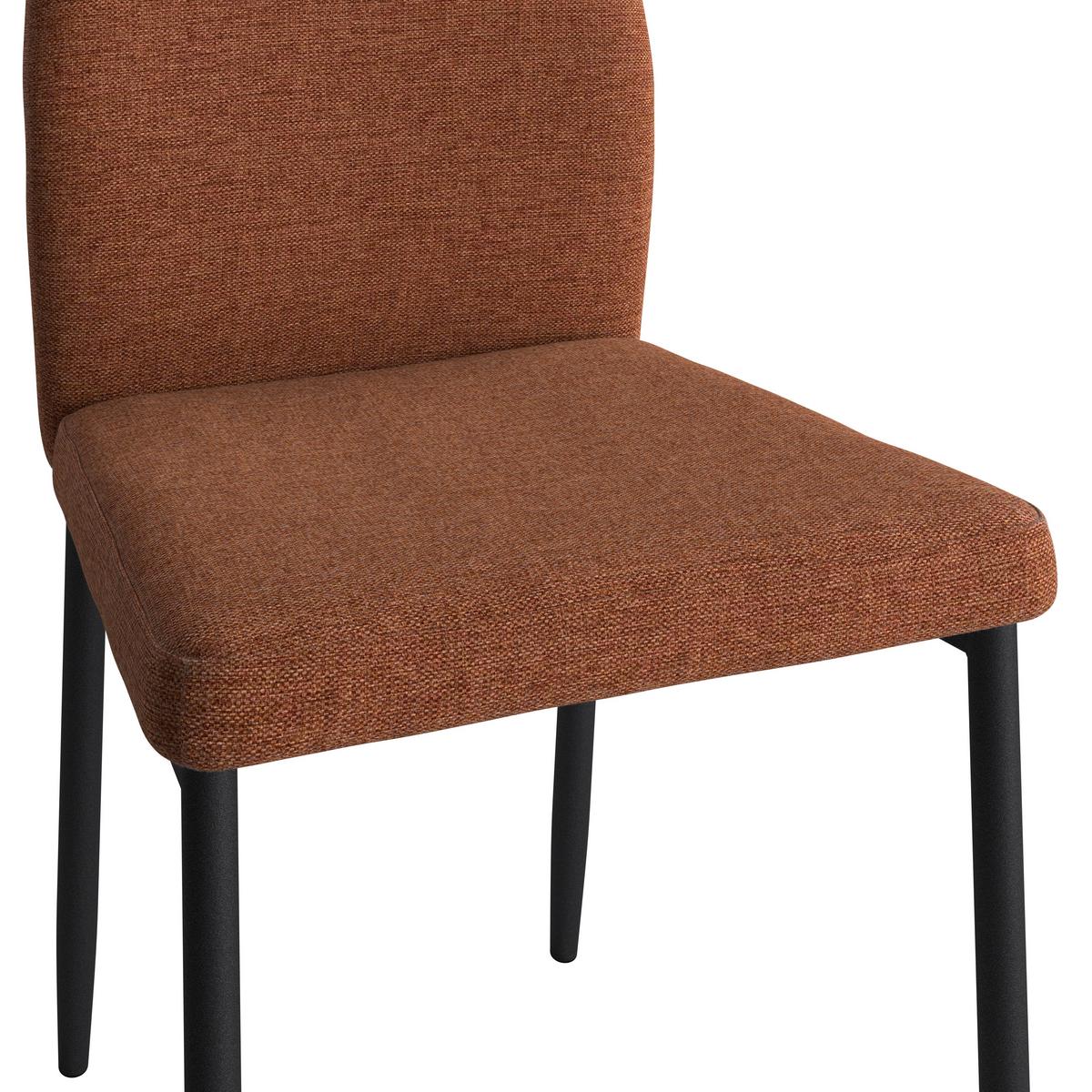 Vierfußstuhl Augusta Webstoff Braun - Schwarz/Braun, KONVENTIONELL, Textil/Metall (45/87/56.5cm)