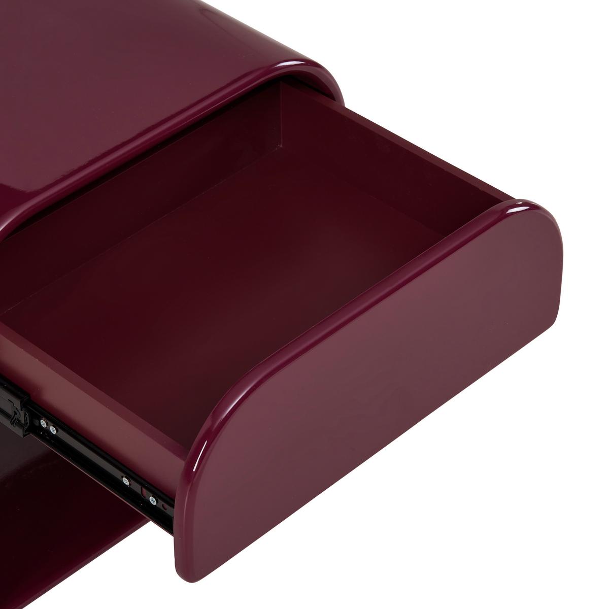 Nočný stolík RUBY vínovočervená, lakovaná - vínovočervená, Modern, kompozitné drevo (40/45/30cm) - Mömax