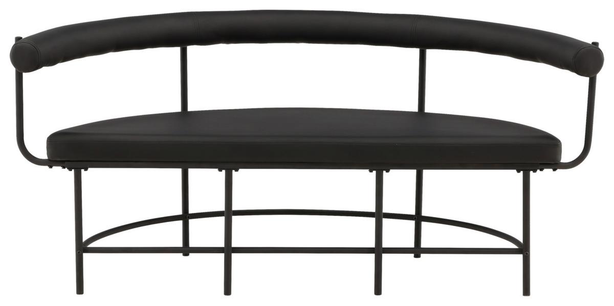 Sitzbank Stallhagen - Schwarz, Design, Textil/Metall (165/75/51cm) - Livetastic