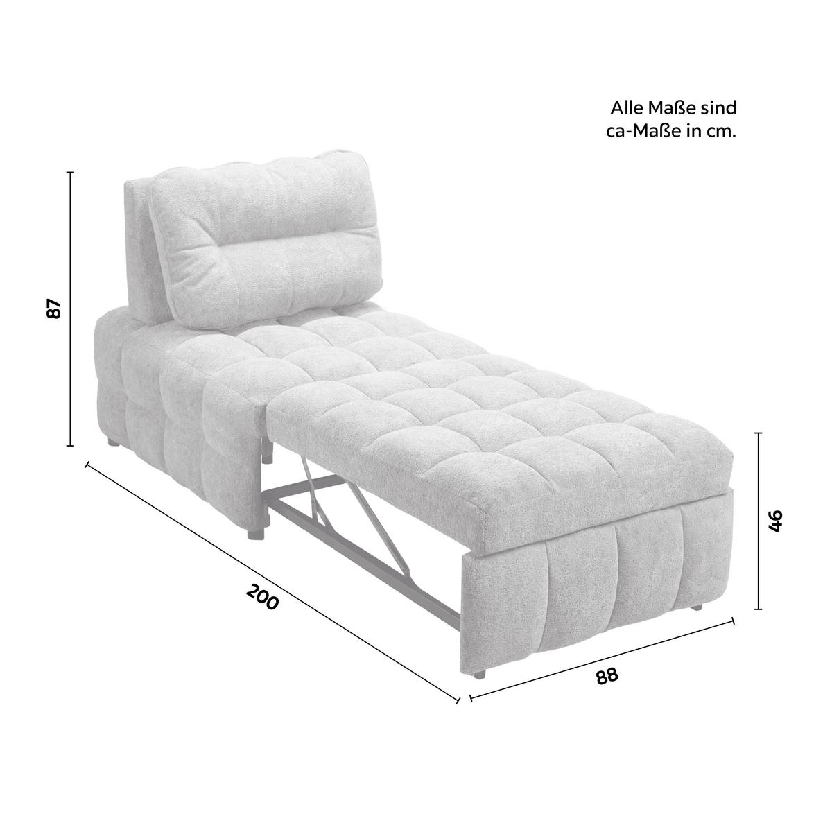 Rozkládací křeslo LIARA, béžová, 2-dílná sada - černá/béžová, Moderní, kov/dřevo (88/87/110cm) - Bessagi Home