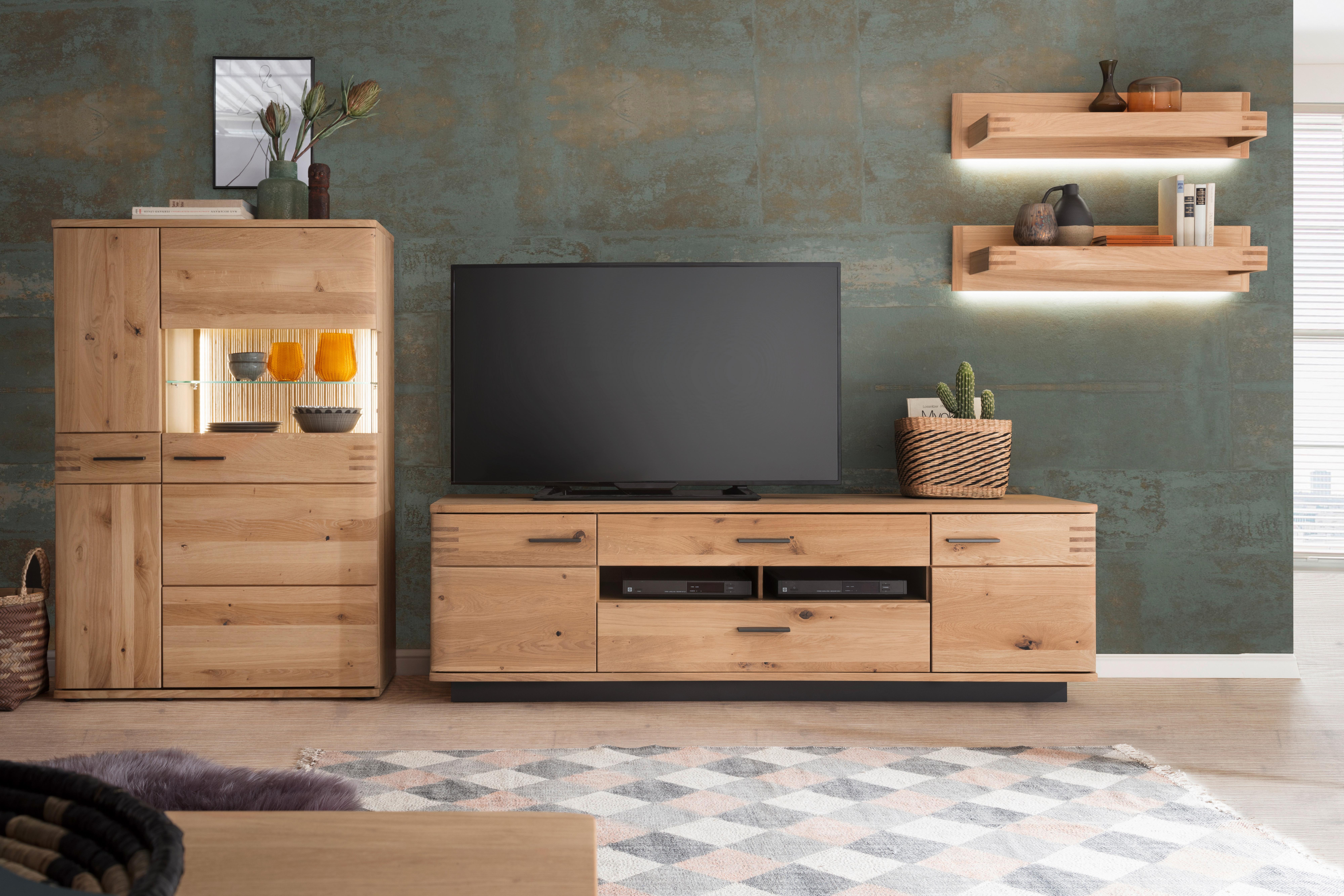 Wandboard Salvador B: 90 cm Eichefarben - Eichefarben, Design, Holz/Holzwerkstoff (90/20/25cm) - Livetastic