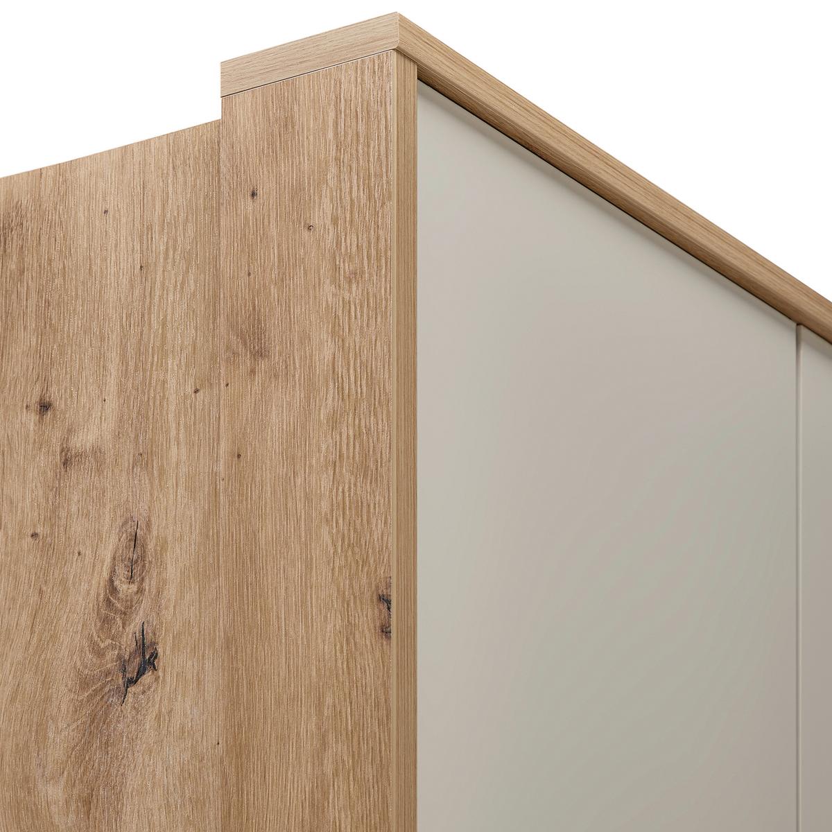 ŠATNÍKOVÁ SKRIŇA CASA MIA - kašmírová/antracitová, Konventionell, kov/kompozitné drevo (152cm)