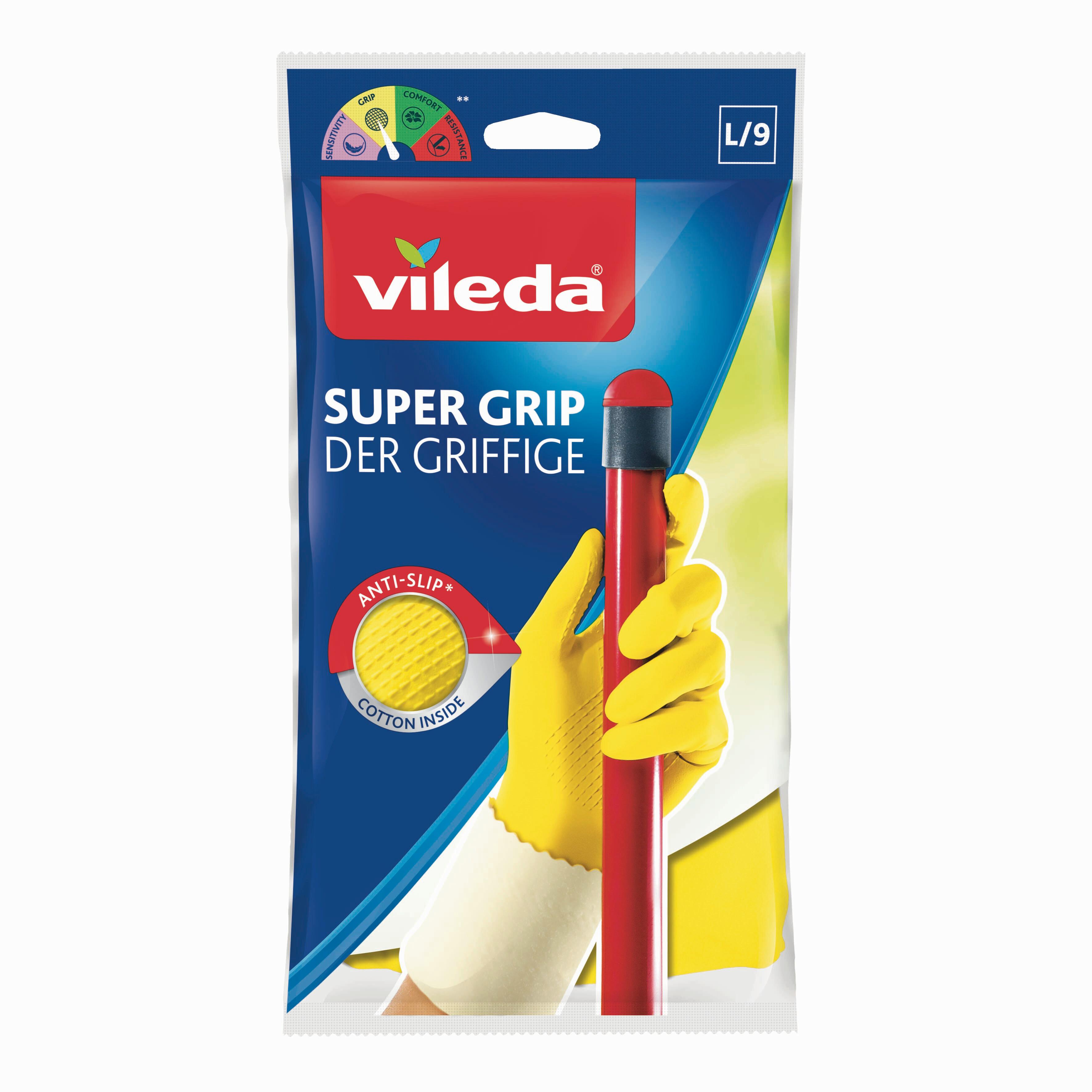 Haushaltshandschuhe Vileda-Haushaltshandschuhe - Gelb, Basics, Kunststoff (14/1/26cm) - Vileda