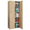Aktenschrank Lona Eiche Dekor B 70 Cm - Eichefarben, KONVENTIONELL, Holzwerkstoff (70/182/37cm) - MID.YOU