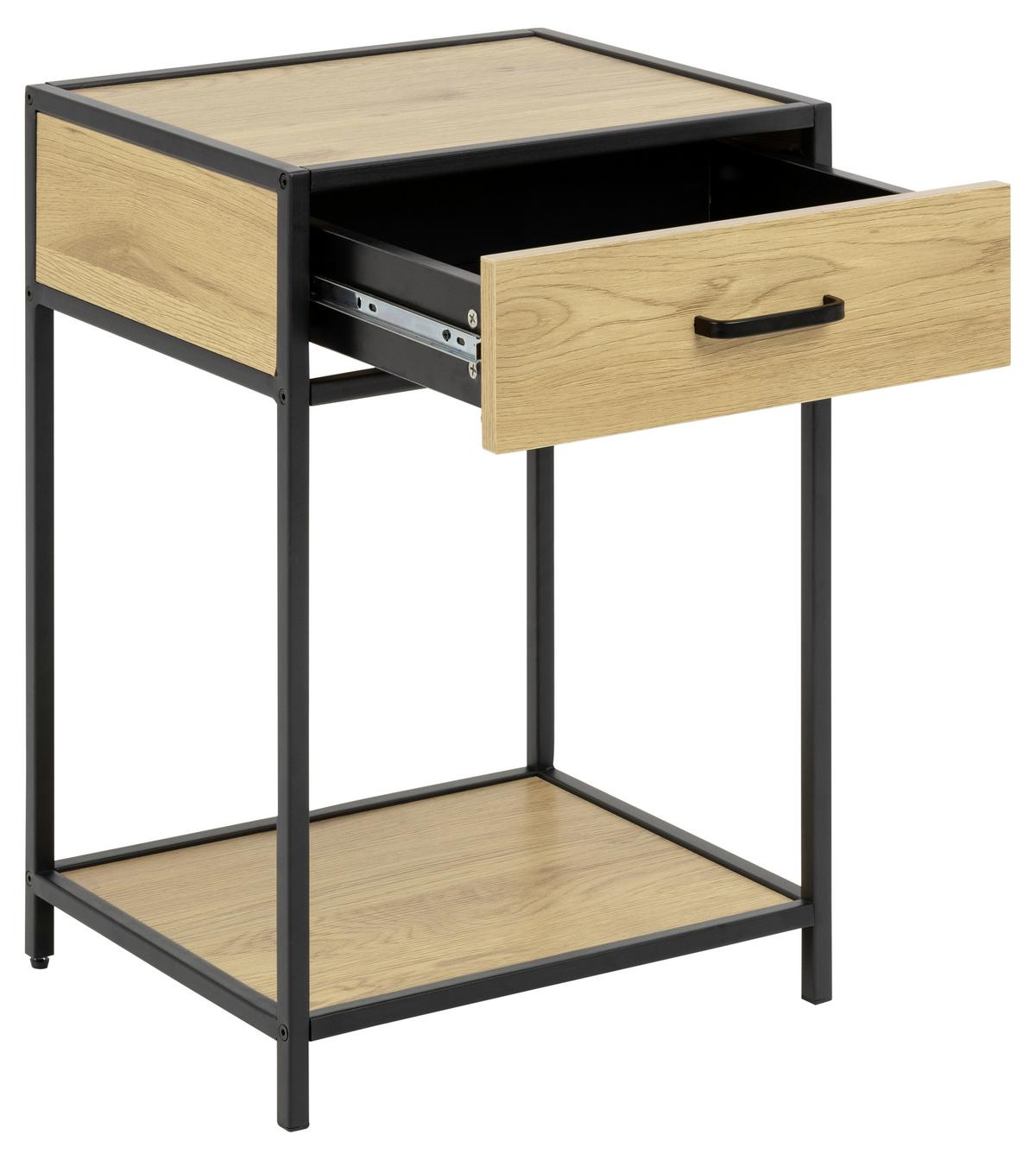 Éjjeliszekrény Seaford 42/63cm - tölgyfa színű/vad tölgy, Design, faalapú anyag (42/63/35cm) - Livetastic